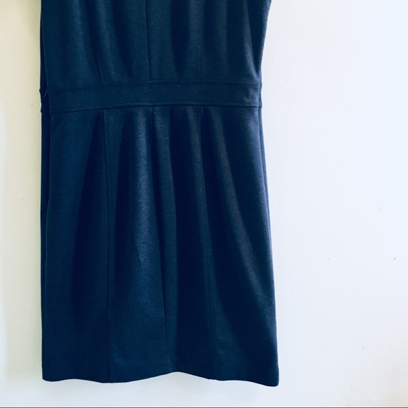 LOFT Ann Tayor—Gray Capped Sleeve Midi Dress - Picture 3 of 5